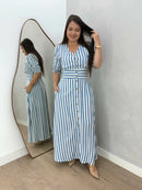 VESTIDO LUCIANA LISTRADO AZUL
